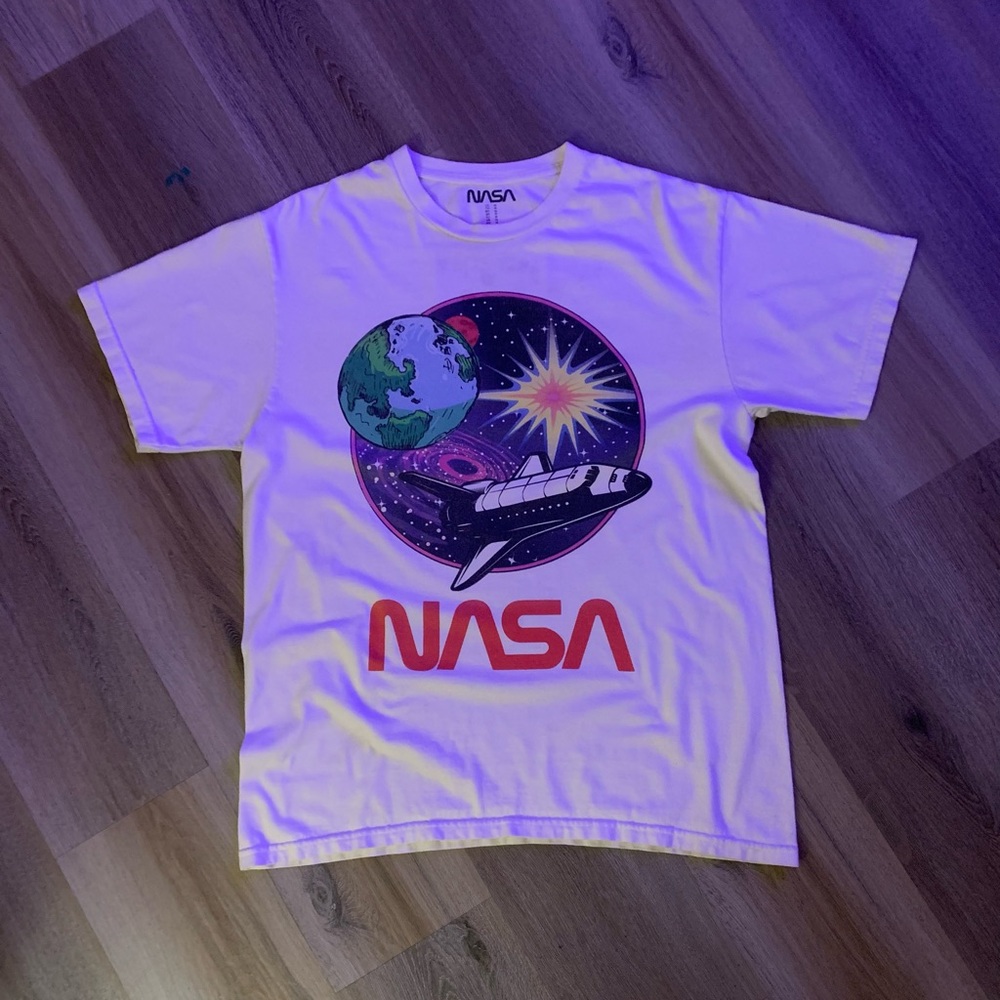 NASA White Graphic Men's T-Shirt